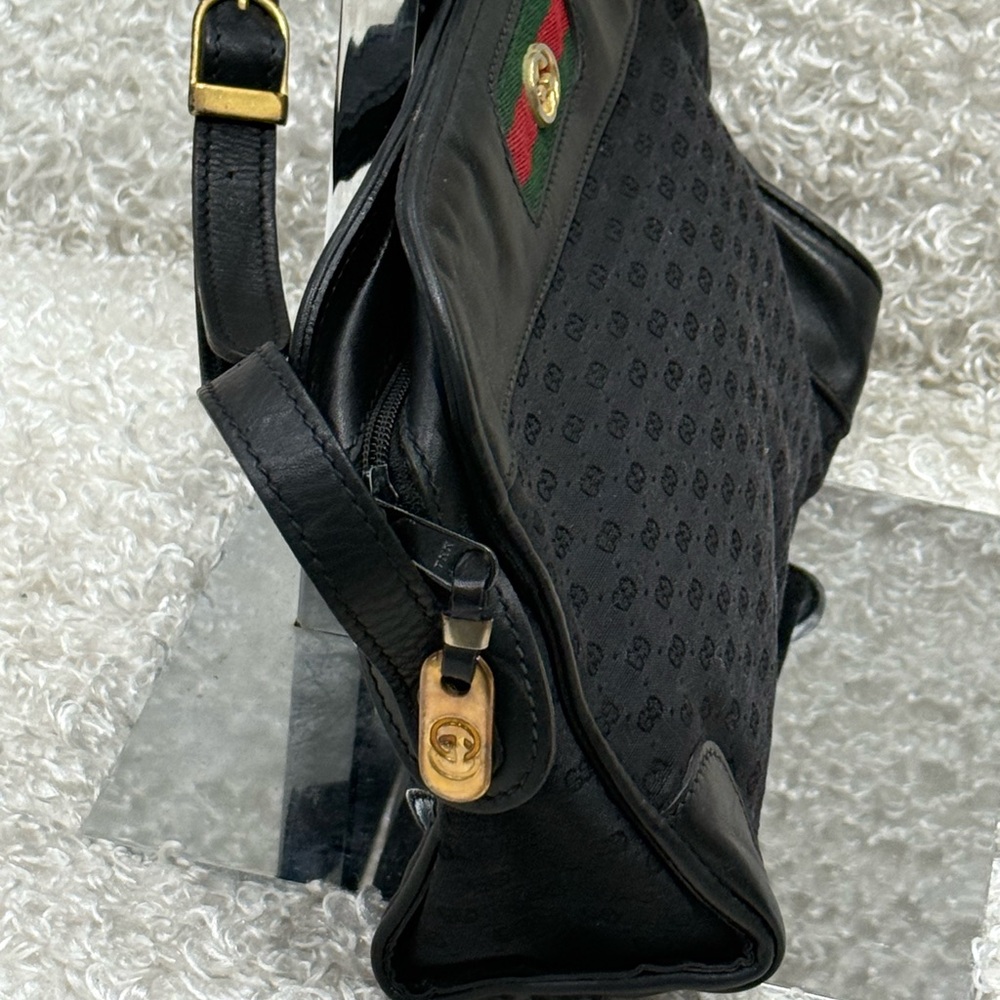 Vintage Gucci Interlocking GG Monogram Supreme Sherry Web Ophidia Bag - Picture 5 of 16